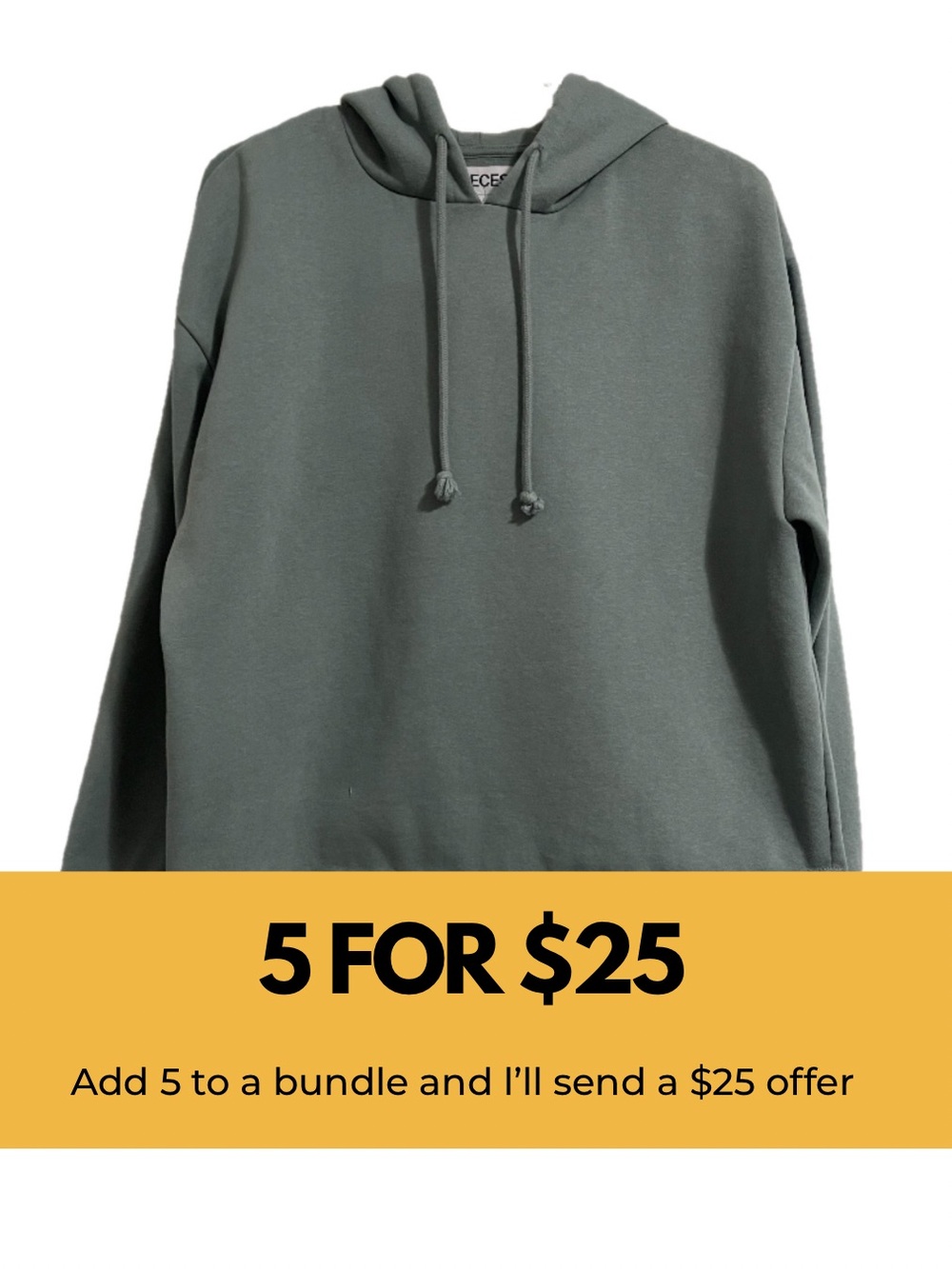 Hooded Pullover Sweatshirt - Olive Green